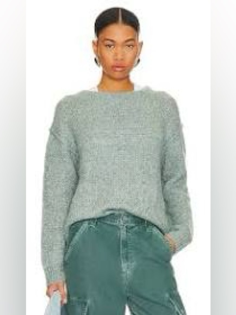 NWT 1 One Grey Day Griffin Pullover mohair / Wool Blend Sweater